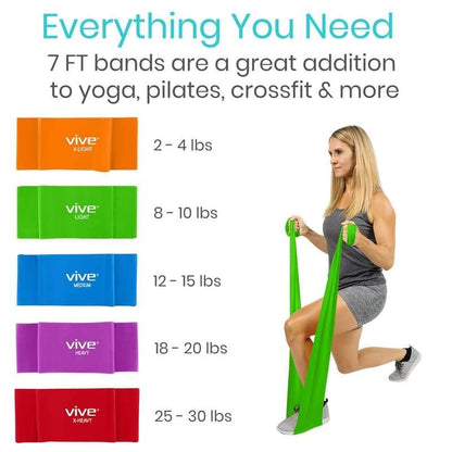 7 foot bands are a great addition to yoga, pilates, crossfit and more